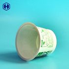 Dondurucu Kullanımı IML Fincan Küçük Yuvarlak Plastik Kaplar Çizilmeye Dayanıklı