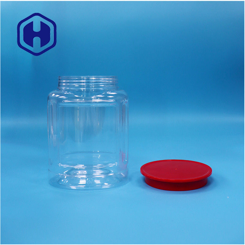 Oval PET Plastik Fındıklar Şekerler Biber Kurabiyeleri Kurabiyeler Kurutulmuş Gıda Kavanoz Döşeme Kapağı