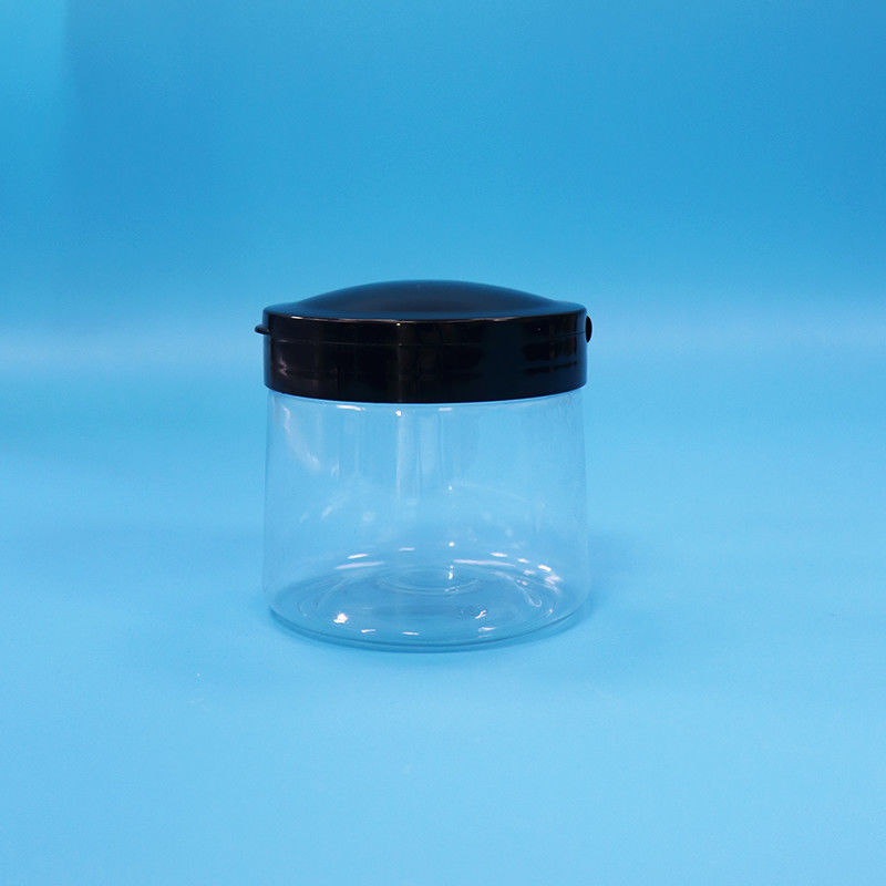 Gıda sınıfı Şeffaf Küçük yuvarlak Plastik Gıda depolama kavanozu Plastik vida üst kapağı