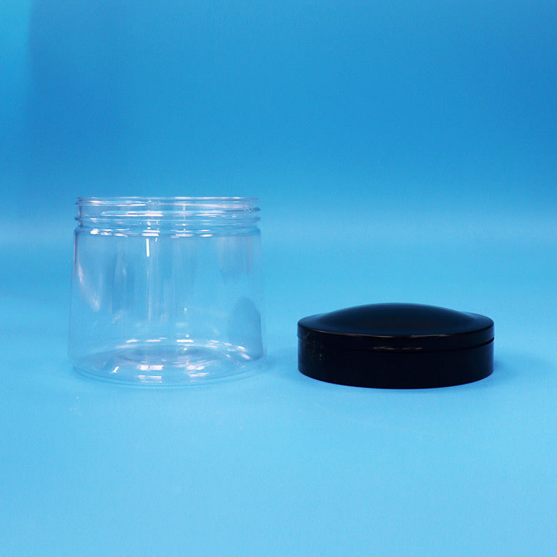 Gıda sınıfı Şeffaf Küçük yuvarlak Plastik Gıda depolama kavanozu Plastik vida üst kapağı