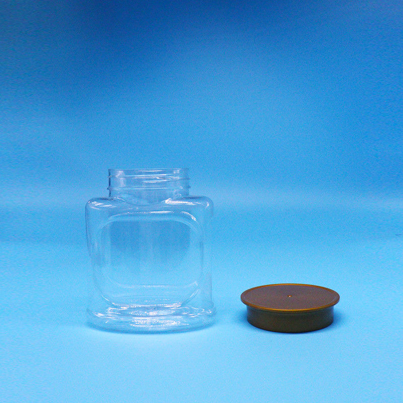 Açık Şekerli Kurabiye Boş Hava geçirmez Fındıklar PET Gıda Sınıfı Plastik Kavanoz Döşeme Kapağı Gıda için