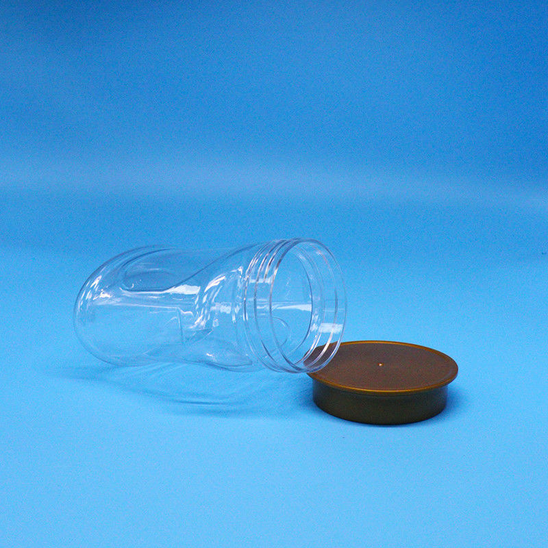 Açık Şekerli Kurabiye Boş Hava geçirmez Fındıklar PET Gıda Sınıfı Plastik Kavanoz Döşeme Kapağı Gıda için