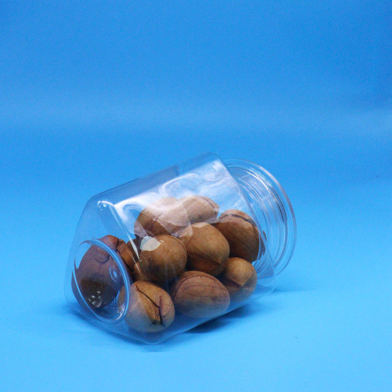Kurabiye Gıda Şekerleme Gıda Sınıfı Açık Üçgen Şekli PET Plastik Açık Kavanoz Açık Kapağı