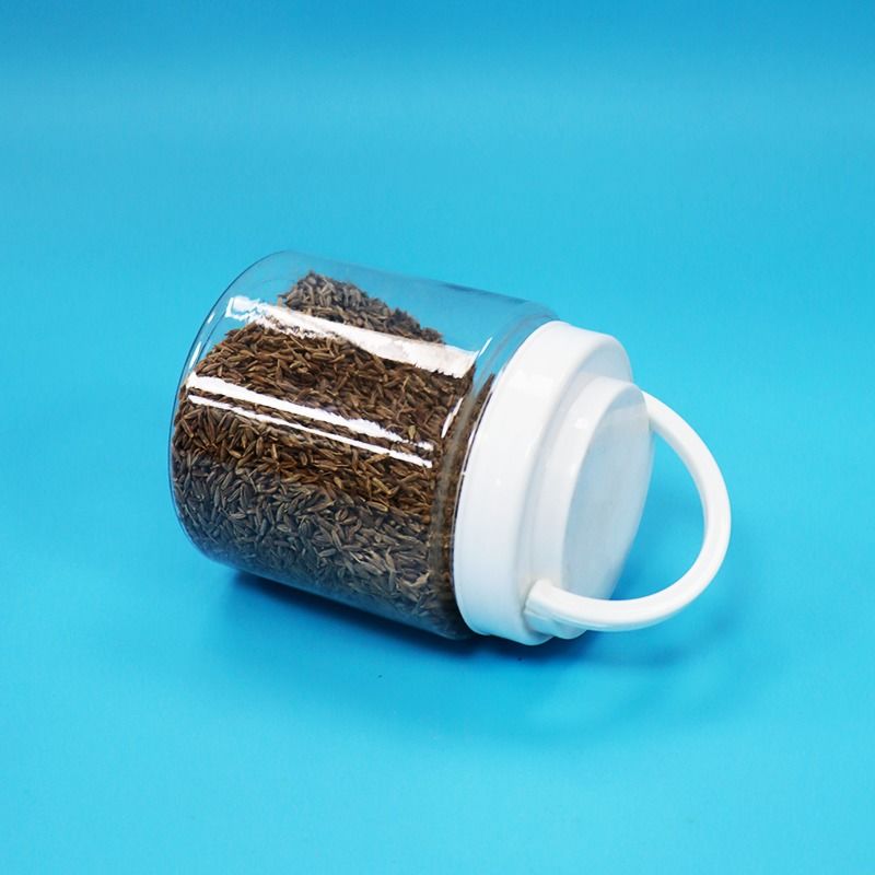 Şeffaf Kolay Açık Yuvarlak Plastik PET Kavanozlar vida Kapak Bebek Yiyecekleri Tohumlar Fındıklar Şeker