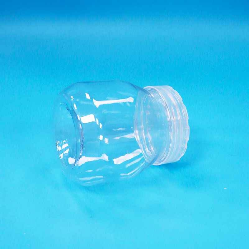 Küçük Boş Şeker Kurabiyesi Şeffaf PET Plastik Kavanoz Vidalı Kapak Gıda Sınıfı Bpa İçermez