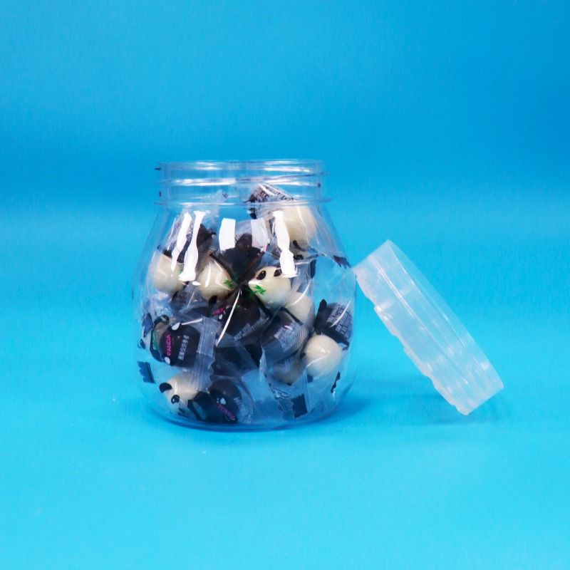 Küçük Boş Şeker Kurabiyesi Şeffaf PET Plastik Kavanoz Vidalı Kapak Gıda Sınıfı Bpa İçermez