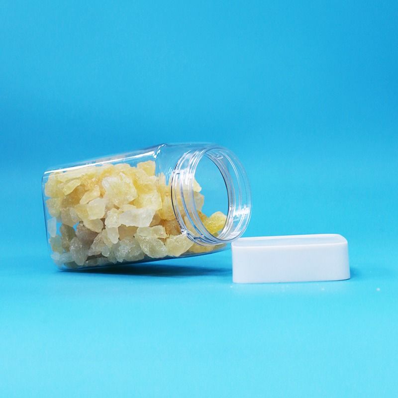 Bpa İçermeyen Kare Hava Geçirmez Beyaz Vidalı Kapaklı Şeffaf PET Plastik Saklama Atıştırmalık Şeker Kavanozu