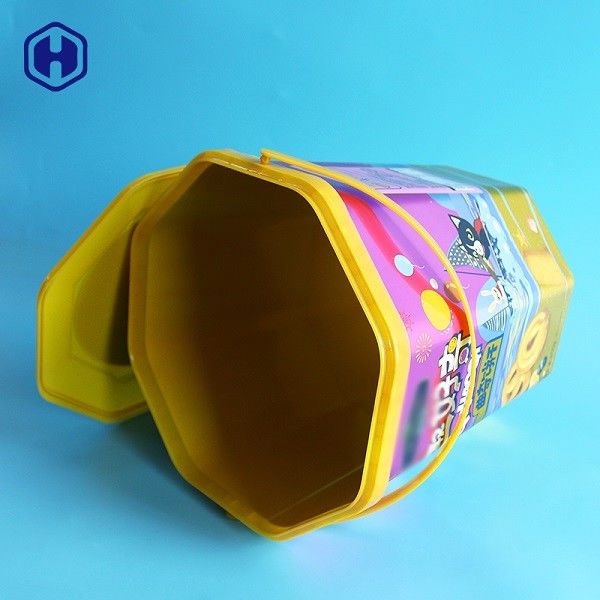 Sekizgen Şekli IML Kepçe 1.96 Galon 8.25L Plastik Bisküvi Konteynerleri