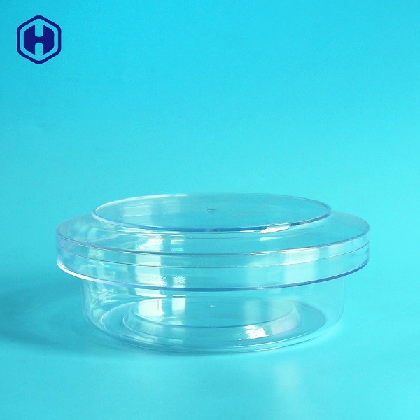 Şeffaf Sızdırmaz Plastik Kavanoz Geniş Ağızlı Yuvarlak Plastik Kutular