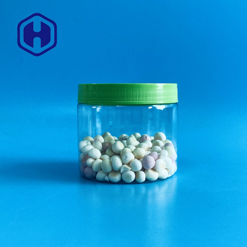 Vidalı Pet Geniş Ağızlı Sızdırmaz Plastik Kavanoz 450ml 15oz Kurabiyeler İçin Tatlılar