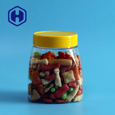 480ml Tek Kullanımlık PET Plastik Tatlı Kavanozlar, Kapaklı Gıda Güvenli Şeker Fondanları