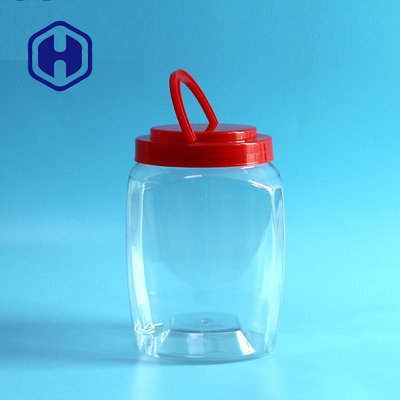 Saplı PET Ambalajlı 2250ml Kare Büyük Ağızlı Plastik Turşu Kavanozları