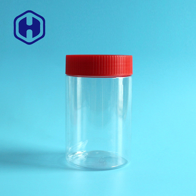 Mutfak Yuvarlak Kapaklı 475ml Plastik PET Kavanoz Sarı Kırmızı Kahverengi Renk