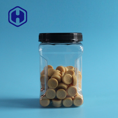 850ml Bpa Free Kare Plastik Kavanoz Kapaklı PET Gıda Ambalajı