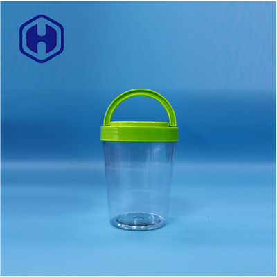 En Çok Satılan Büyük Yuvarlak Hava geçirmez Şeffaf Yaka Kapak PET Plastik Yiyecek Şeker Kavanozları