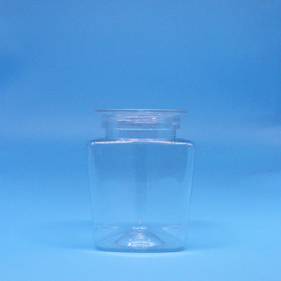 Gıda Sınıfı Kurabiye Gıda Şeker Üçgen Şekli PET Plastik Şeffaf Kavanoz Açık Kapağı