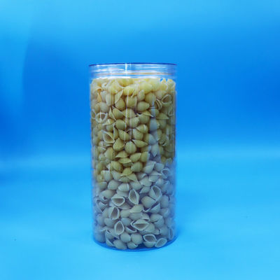 Gıda Derecesi Açık PET Silindir Yuvarlak Plastik Şekerli Kurabiye Gıda Kavanozu Filtresi Açık Kapağı
