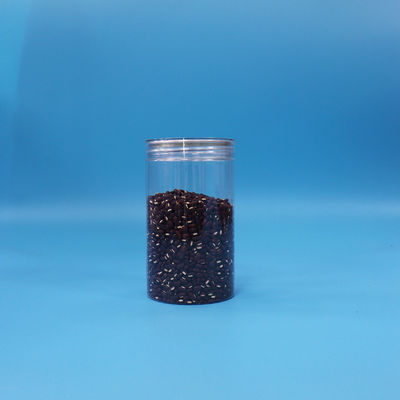 Açık PET Silindir Yuvarlak Plastik Kapalı Gıda Kavanozu Paketleme Fındık Kavanoz Düğme Kapağı