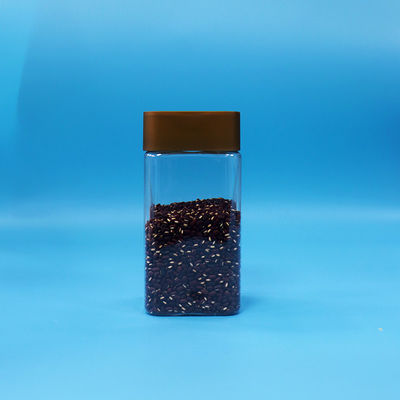 Açık Kurabiye Yiyecek Şekerleme Gıda Kaliteli PET Kare Plastik Depolama Kavanozları Döşeme Kapağı