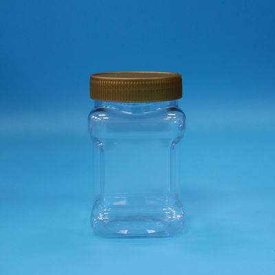 Eşsiz Şekil İyi Hava geçirmez Şeffaf PET Şekerleme Gıda Kaliteli Plastik Kavanoz vida Kapağı