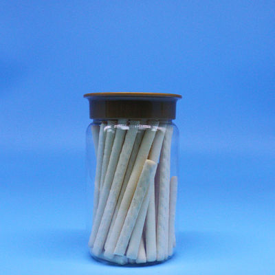 Şekerleme Bisküvi PET Plastik Kuruyemiş Gıda Uzun Yuvarlak Şeffaf Kavanozlar Vidalı Düz Kapaklar