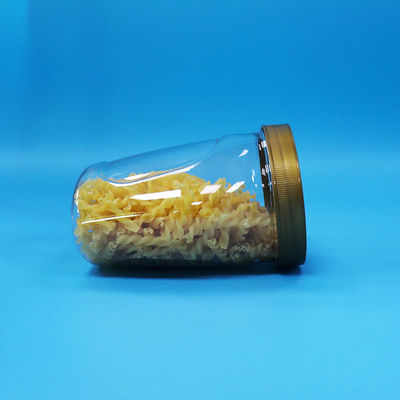 Geniş Ağızlı Plastik PET Şeffaf Kavanoz Yiyecek Noodles Kurabiye Şekerleme Paketleri