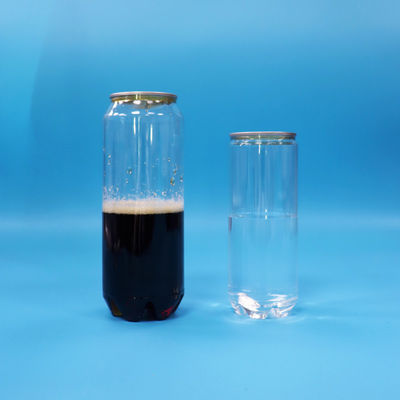 Kapanabilir Boş Şeffaf PET Soda İçecek Kutusu Kolay Açılır Alüminyum Kapak 500ml 330ml