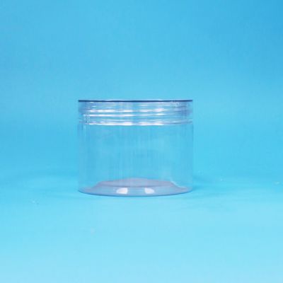 Gıda Sınıfı Şeffaf PET Plastik Kuru Gıda Şeker Kuruyemiş Hediye Kavanozları Vidalı Düz Kapaklar