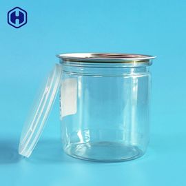 Kolay Açılır Şeffaf Plastik Kutular İstiflenebilir Hava Geçirmez Plastik Yuvarlak Kavanoz