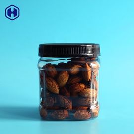 Boş açık kare geniş ağızlı plastik kavanoz kurutulmuş fındık paketleme