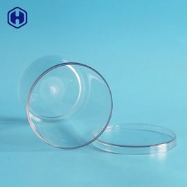 Yuvarlak Gıda Ambalajı Plastik Kaplar Şeffaf PET Plastik Silindir Kavanoz