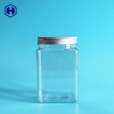 Küçük Boş Kare Geniş Ağızlı Plastik Kavanozlar İstiflenebilir Yer Tasarrufu