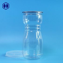 BPA Ücretsiz Şeffaf Plastik Silindir Konteyner Özelleştirilmiş Kapasite ve Logo