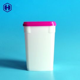 Beyaz Gıda Ambalajı Plastik Konteyner 690ML PP Kapaklı Plastik Kurabiye Kutuları