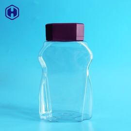 Yuvarlak Şeffaf PET Plastik Gıda Saklama Kavanozları Alüminyum Folyo Sızdırmazlık