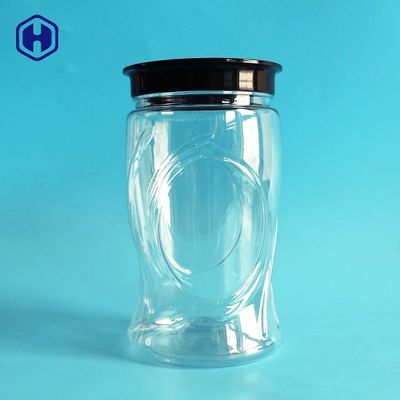 Sızdırmaz Şeffaf 1000ML PET Gıda Ambalajı Kavanozu Dünya Kupası Şekli