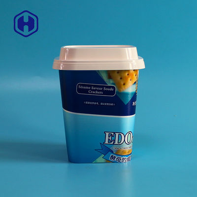 Kare Anında Erişte Kupası 650ml Plastik PP Tek Kullanımlık Kutu