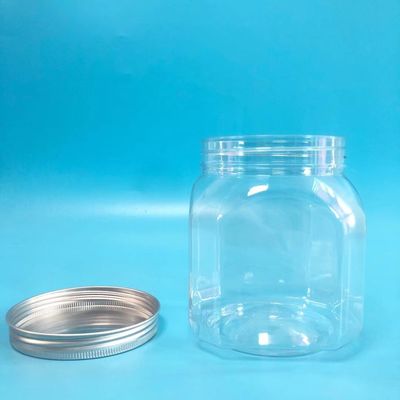Çikolata Atıştırmalıkları İçin Dikdörtgen 820ml Plastik Kurabiye Kavanozlarını Temizle