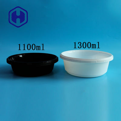 37oz 44oz 51oz Yuvarlak Plastik Gıda Saklama Kabı İstiflenebilir Dökülmeye Karşı Korumalı