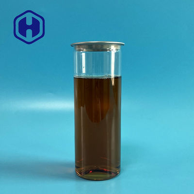 Buzlu Soğuk Kahve Çikolatalı Plastik İçecek Can 310ml Şeffaf Düz Taraflı Düz ​​Tabanlı