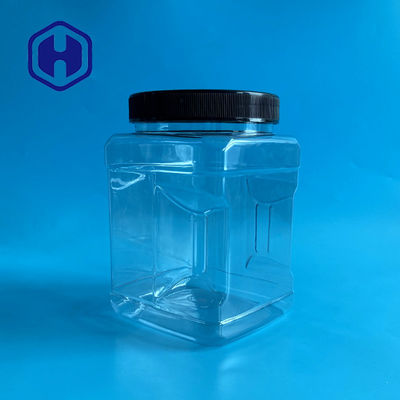 110mm Plastik 1805ml 61oz Ev Depolama İçin Kavramalı Geniş Ağızlı Kavanoz