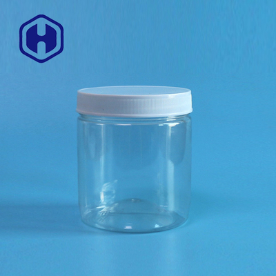 Yuvarlak 510ml 87mm Sızdırmaz Plastik Kavanoz Şeker Sakız PET Saklama Kavanozları