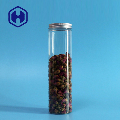 420ml Yuvarlak Sızdırmaz Plastik Kavanoz Uzun Barlar Alüminyum Kapaklı Bisküvi Ambalajı