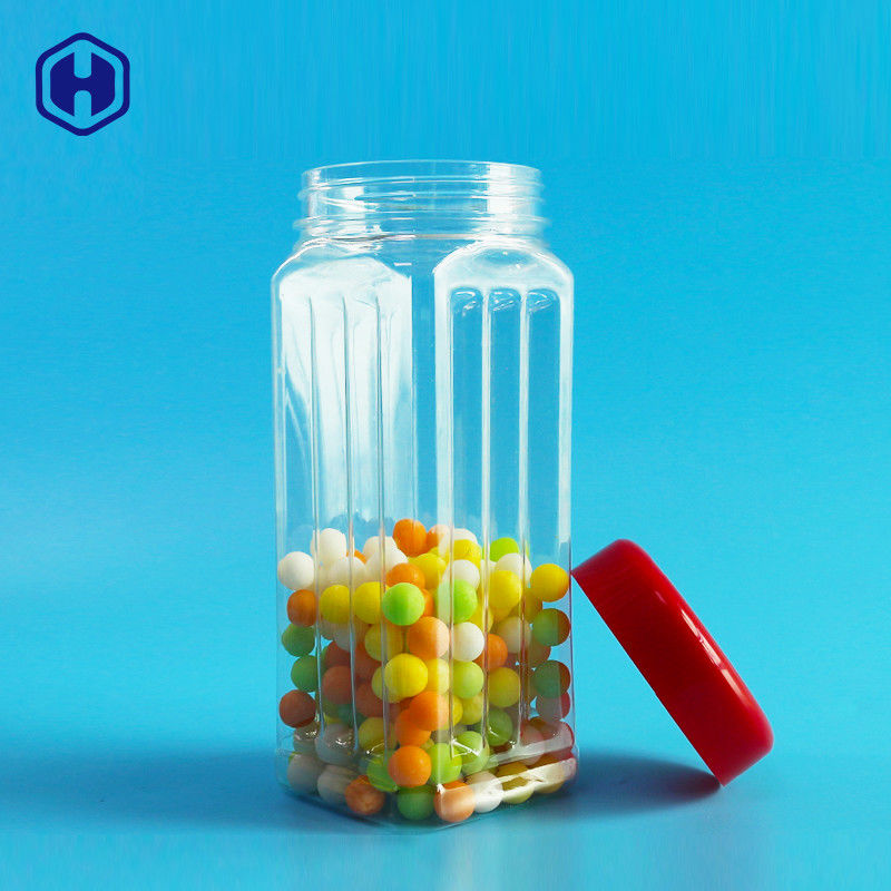 171mm Yükseklik PET Kare Kavanoz Dökme Kuruyemiş Kaju Kokulu Çay Kurutulmuş Sebze 560ml Plastik Kapak