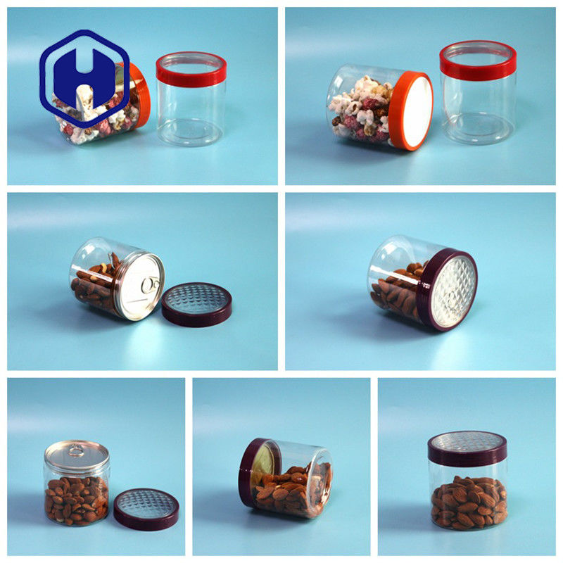 12.8oz 305 # Kaju Hurma Hava Geçirmez PET Vidalı Kapaklı Kolay Açılabilir Plastik Ambalaj Can