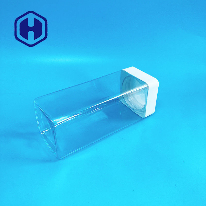 1140ml Kare Plastik Kavanozlar Vidalı Üst Tatlılar Barlar Liner Sızdırmazlıklı Gıda Sınıfı