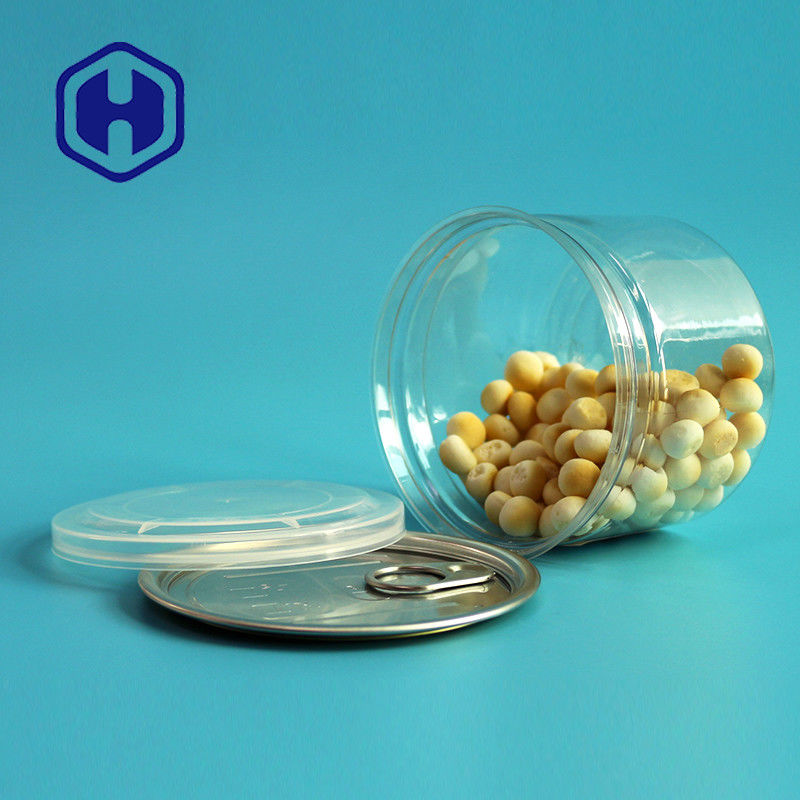 Kedi Köpek Tedavisi Bisküvi Plastik Evcil Hayvan Yemi Yuvarlak 250ml 60mm Yükseklikli Kolay Açık Kutular