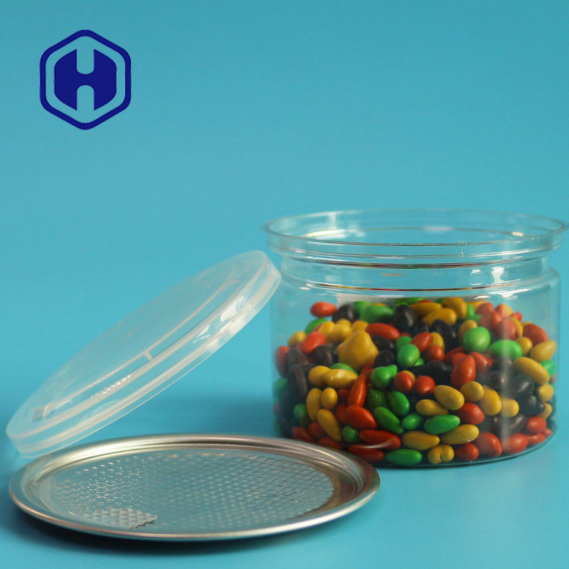 Kedi Köpek Tedavisi Bisküvi Plastik Evcil Hayvan Yemi Yuvarlak 250ml 60mm Yükseklikli Kolay Açık Kutular