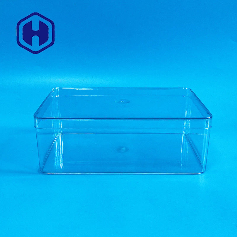 1180ml Tek kullanımlık PET ambalaj kutusu Büyük Boyutlu Dikdörtgen Plastik Gıda Çikolata Paket Kutusu