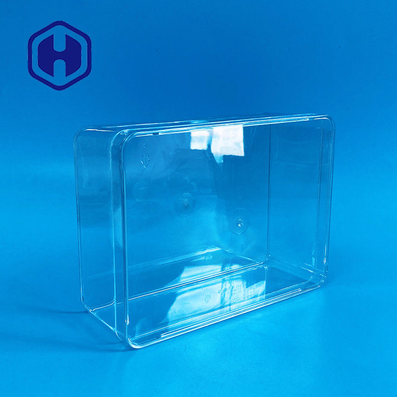 1180ml Tek kullanımlık PET ambalaj kutusu Büyük Boyutlu Dikdörtgen Plastik Gıda Çikolata Paket Kutusu